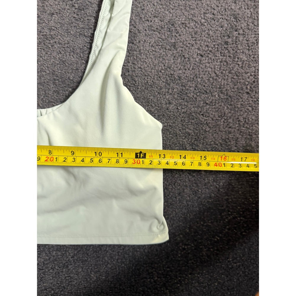 OFFLINE by Aerie Real Me Mint Green Ruched Scoop Neck Sports Bra Crop Top Medium - Picture 4 of 6